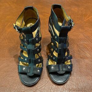 COACH Black Cage sandals